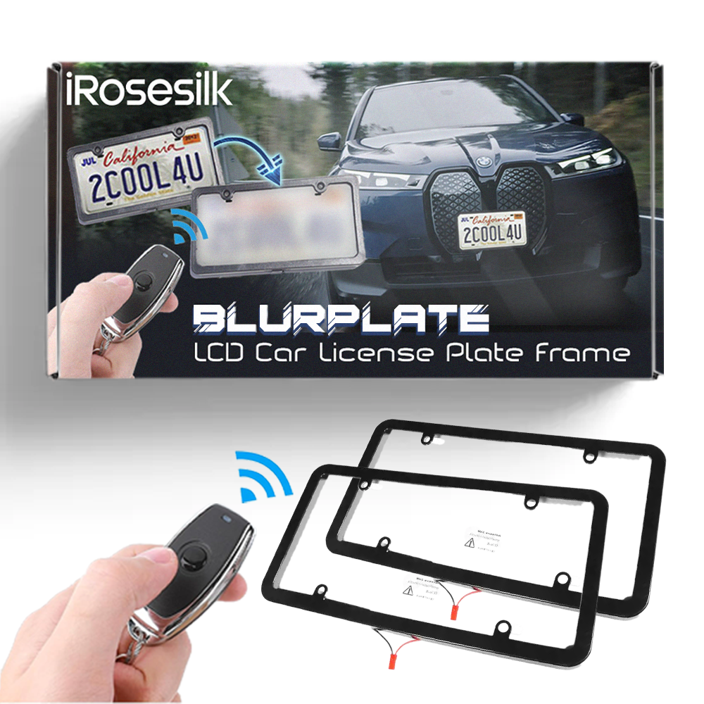 iRosesilk™ BlurPlate LCD Car License Plate Frame