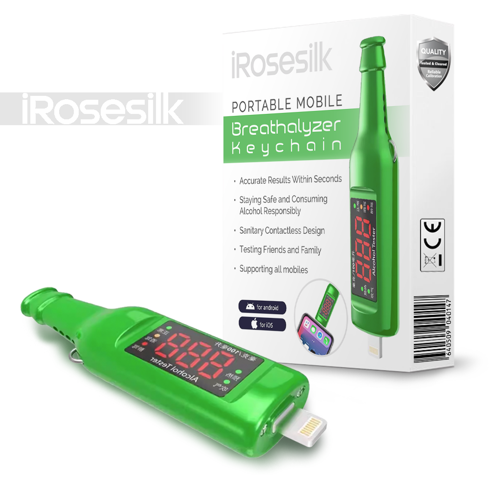 iRosesilk™ Portable Mobile Breathalyzer Keychain